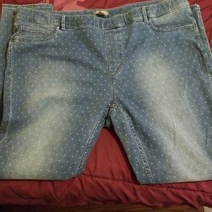 H&M Women's Size 24 Jean Dotted Leggings